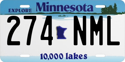 MN license plate 274NML