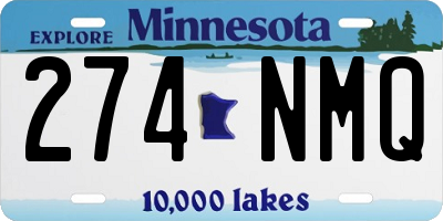 MN license plate 274NMQ