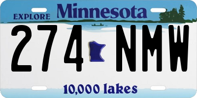 MN license plate 274NMW