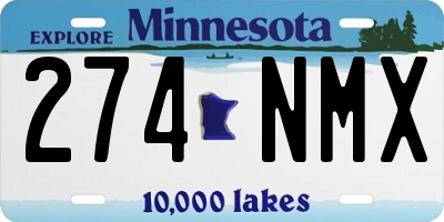 MN license plate 274NMX