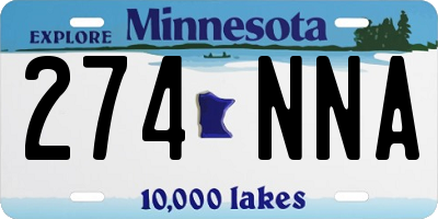 MN license plate 274NNA