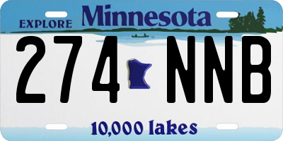 MN license plate 274NNB