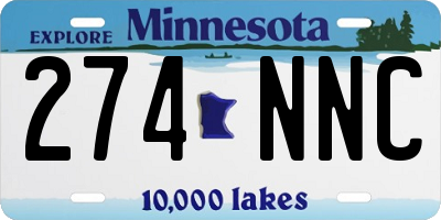 MN license plate 274NNC