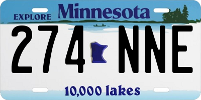 MN license plate 274NNE