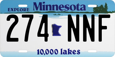 MN license plate 274NNF