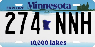 MN license plate 274NNH