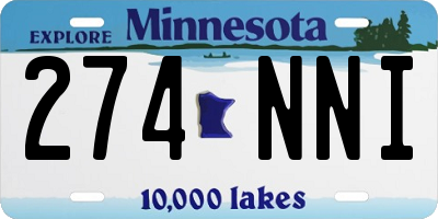 MN license plate 274NNI