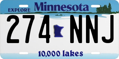 MN license plate 274NNJ