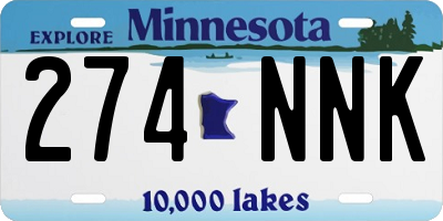 MN license plate 274NNK