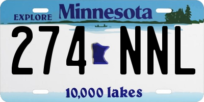 MN license plate 274NNL