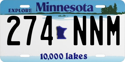 MN license plate 274NNM