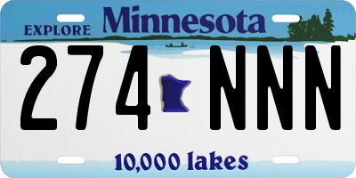 MN license plate 274NNN