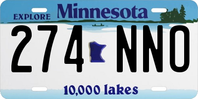 MN license plate 274NNO