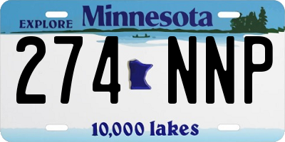 MN license plate 274NNP