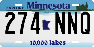 MN license plate 274NNQ