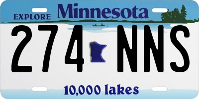 MN license plate 274NNS