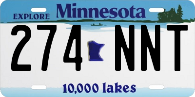 MN license plate 274NNT
