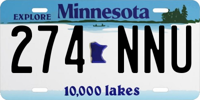 MN license plate 274NNU
