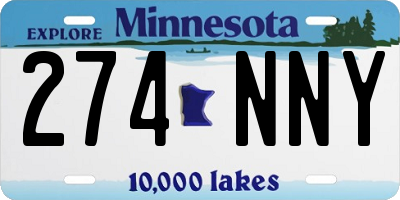 MN license plate 274NNY