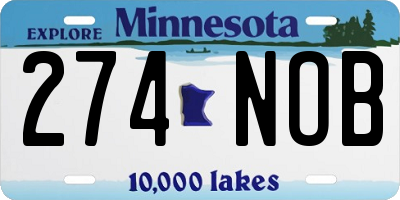 MN license plate 274NOB
