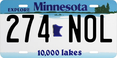 MN license plate 274NOL