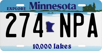 MN license plate 274NPA