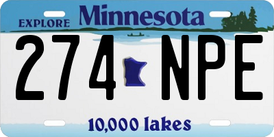 MN license plate 274NPE
