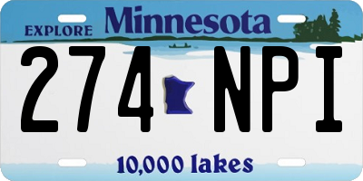MN license plate 274NPI