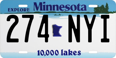 MN license plate 274NYI