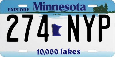 MN license plate 274NYP