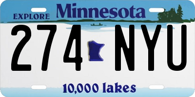 MN license plate 274NYU