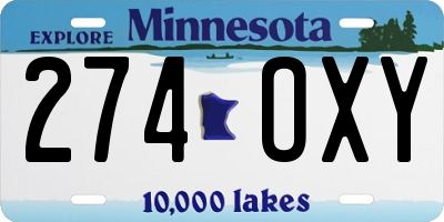 MN license plate 274OXY