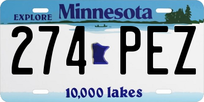 MN license plate 274PEZ