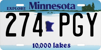 MN license plate 274PGY