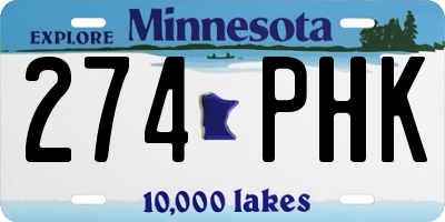MN license plate 274PHK