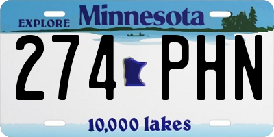 MN license plate 274PHN