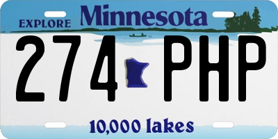 MN license plate 274PHP