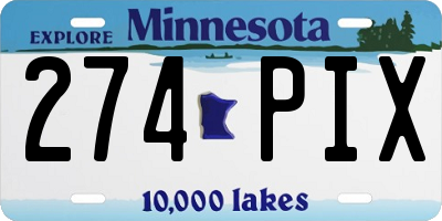 MN license plate 274PIX
