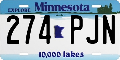 MN license plate 274PJN