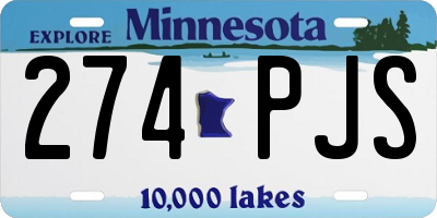 MN license plate 274PJS