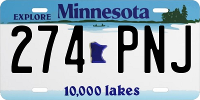 MN license plate 274PNJ