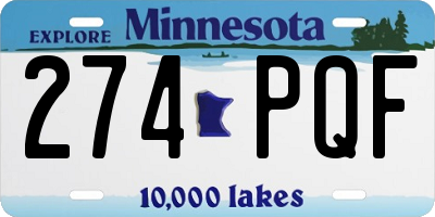 MN license plate 274PQF
