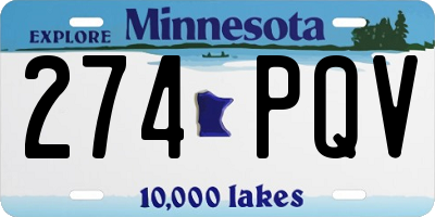 MN license plate 274PQV