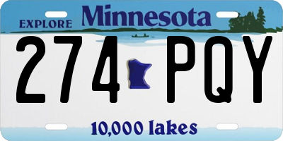 MN license plate 274PQY
