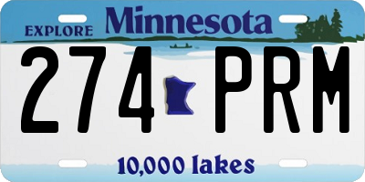 MN license plate 274PRM