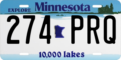 MN license plate 274PRQ
