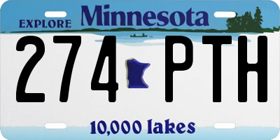 MN license plate 274PTH