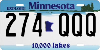 MN license plate 274QQQ