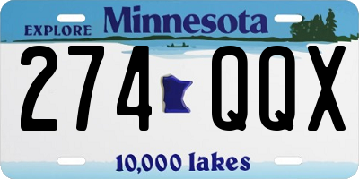 MN license plate 274QQX