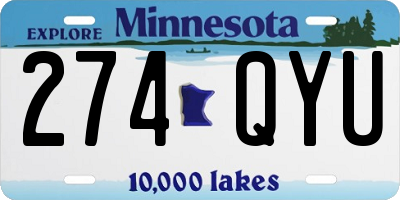 MN license plate 274QYU